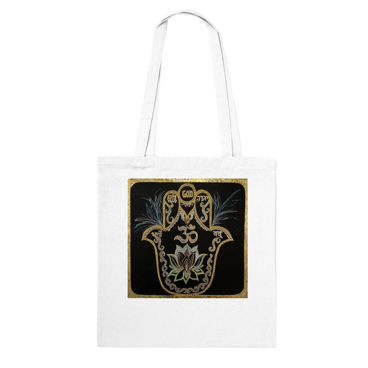 Black Hamsa Tote